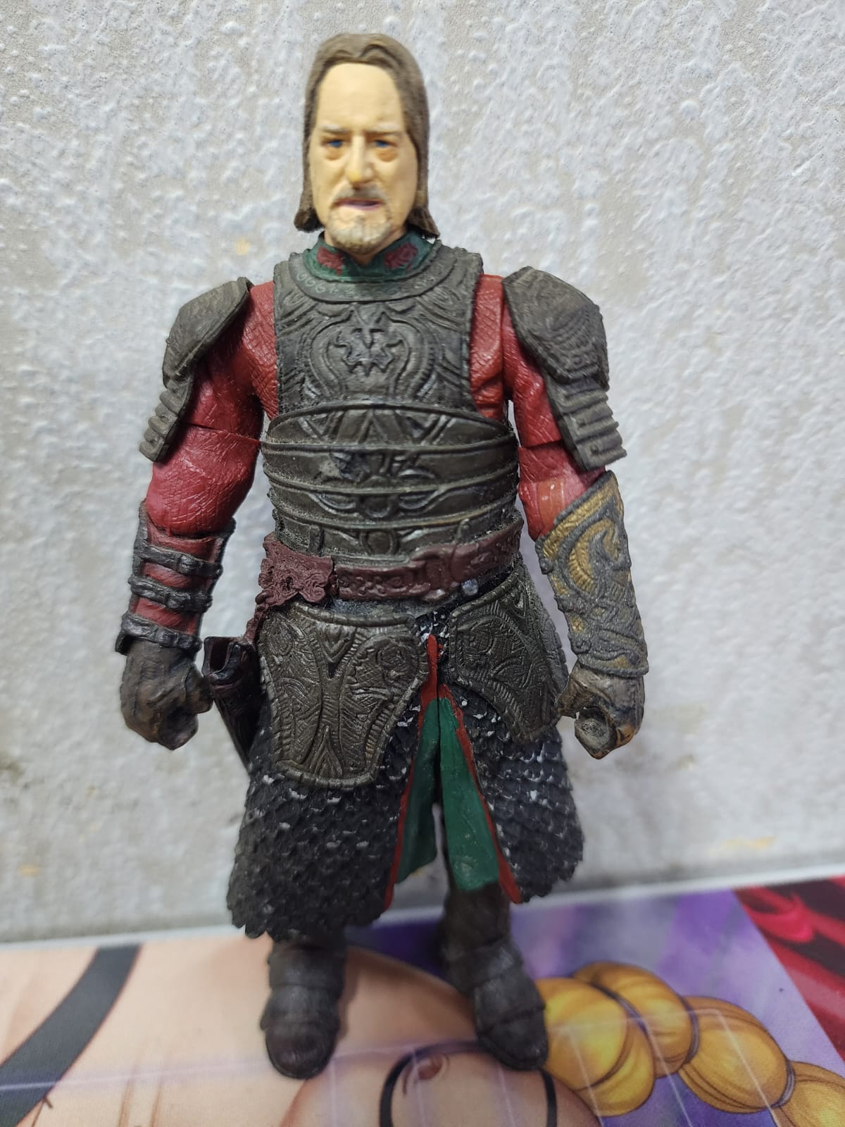 Lord of The Rings The Two Towers THEODEN in ARMOR Sword Action Figure 2003